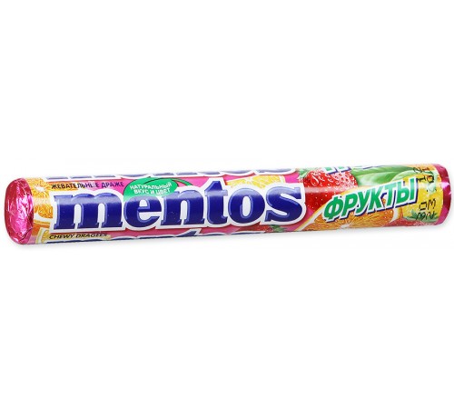 Драже жевательное Mentos Фрукты (37 гр)