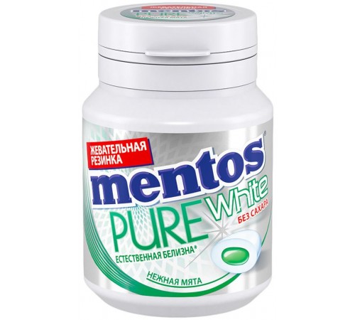 Жевательная резинка Mentos Pure White Нежная мята (54 гр)