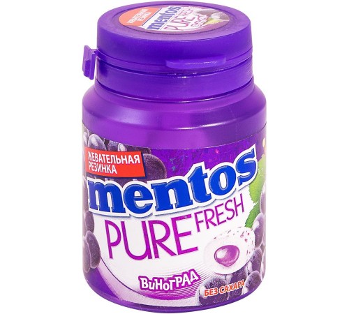 Жевательная резинка Mentos Pure Fresh Виноград (54 гр)