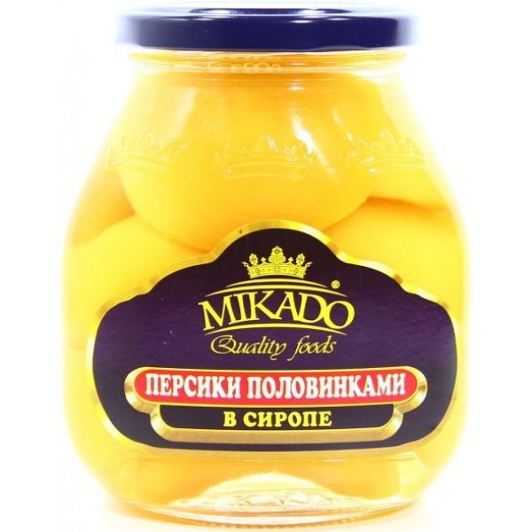 Персики половинками в сиропе MIKADO (580 гр) Персики половинками в сиропе MIKADO (580 гр)