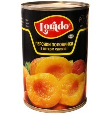 Персики половинками Lorado В лёгком сиропе (850 мл)