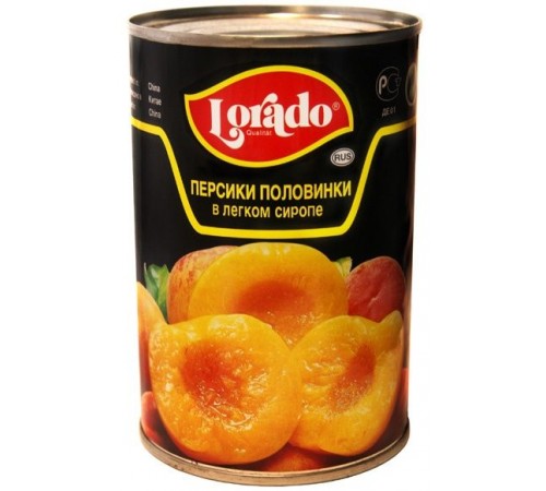 Персики половинками Lorado В лёгком сиропе (850 мл)