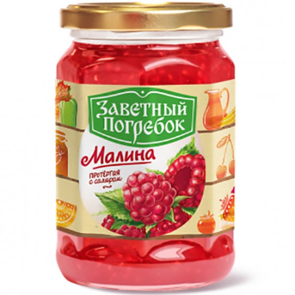 Малина протёртая с сахаром Заветный погребок (550 гр) Малина протёртая с сахаром Заветный погребок (550 гр)