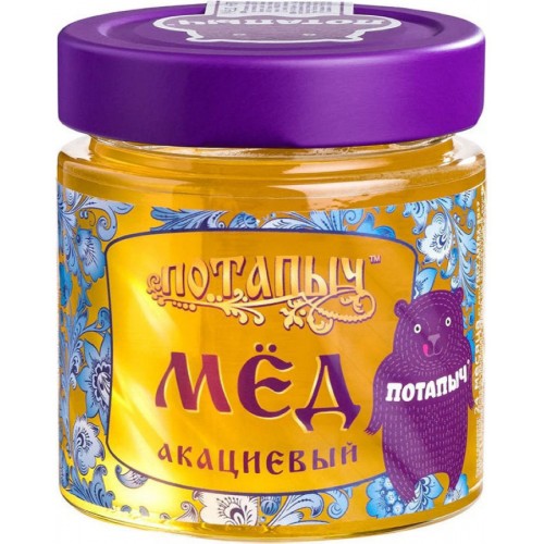 Мёд акациевый натуральный Потапыч (250 гр) ст/б