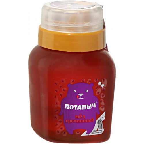 Мёд Гречишный натуральный Потапыч с дозатором (0.5 кг)