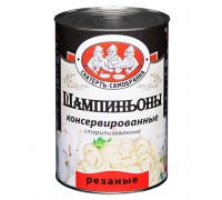 Шампиньоны Скатерть-самобранка резаные (425 мл) ж/б