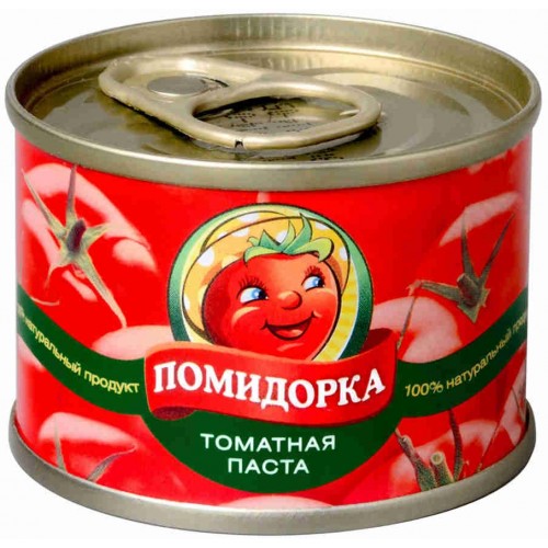 Томатная паста Помидорка 25-28% (70 гр) ж/б