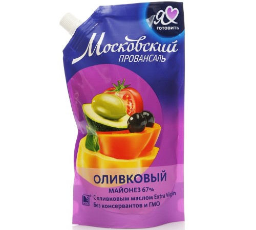 Майонез Московский провансаль Оливковый 67% (390 мл) д/п