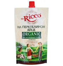 Майонез Mr.Ricco Organic на перепелинном яйце 67% (220 гр)