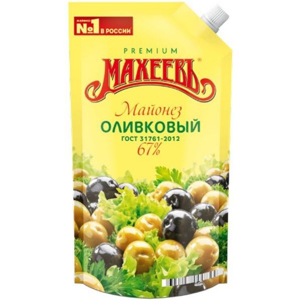 Майонез Махеевъ Оливковый 67% (200 мл) д/п