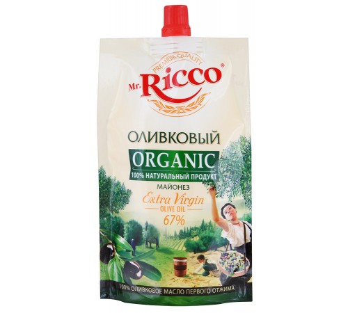 Майонез Mr.Ricco Organic Оливковый 67% Extra Virgin (220 мл)