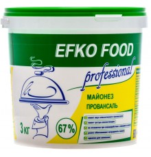 Майонез EFKO FOOD Professional Провансаль 67% (3 кг) пл/в