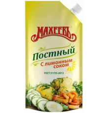Соус майонезный Махеевъ Постный с лимонным соком (200 мл) д/п