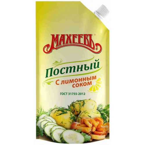 Соус майонезный Махеевъ Постный с лимонным соком (200 мл) д/п