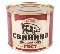Свинина тушеная Семейный бюджет ГОСТ в/с (500 гр) ж/б