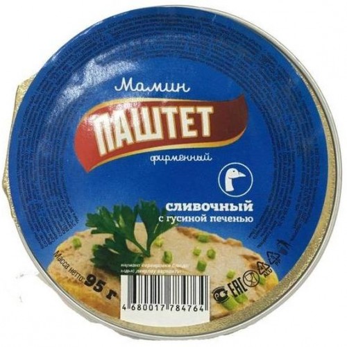 Паштет Мамин сливочный с гусиной печенью (95 гр) ж/б