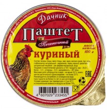 Паштет печеночный Куриный Дачник (100 гр)
