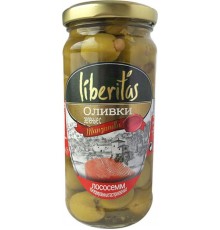 Оливки зеленые Liberitas с лососем (240 гр)