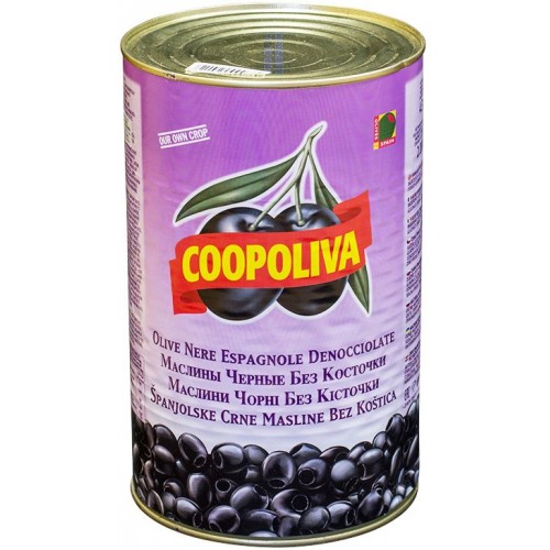 Маслины Coopoliva Испанские черные б/к (4.3 кг)