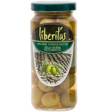 Оливки зеленые Liberitas с косточкой (240 гр)