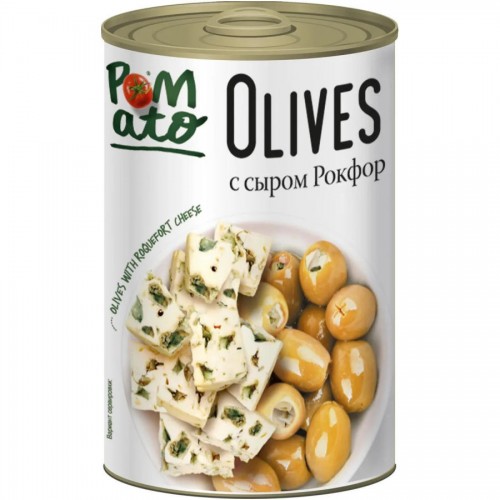 Оливки с сыром рокфор Pomato (300 гр)
