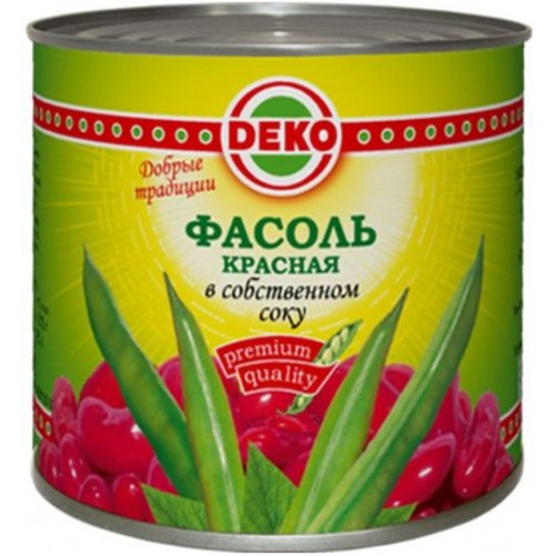Фасоль красная в собственном соку Деко (400 гр)