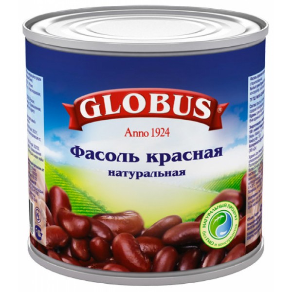 Фасоль Globus Красная натуральная (425 мл) Фасоль Globus Красная натуральная (425 мл)