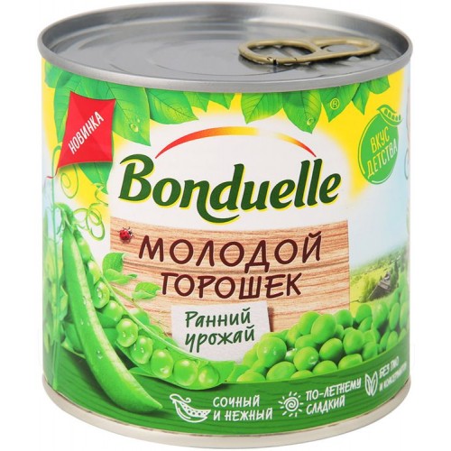 Горошек зеленый Bonduelle Молодой (400 гр)