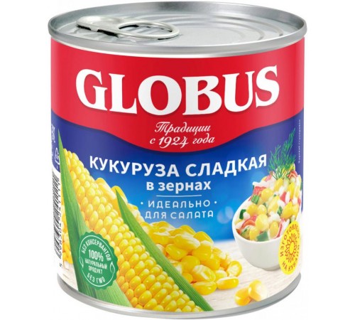 Кукуруза сладкая Globus (340 гр)