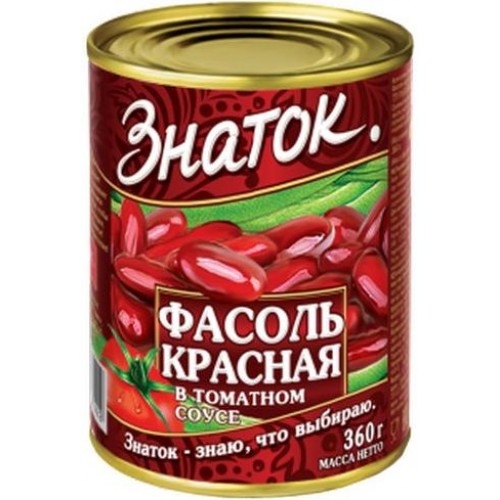 Фасоль красная в томатном соусе Знаток (425 гр) ж/б