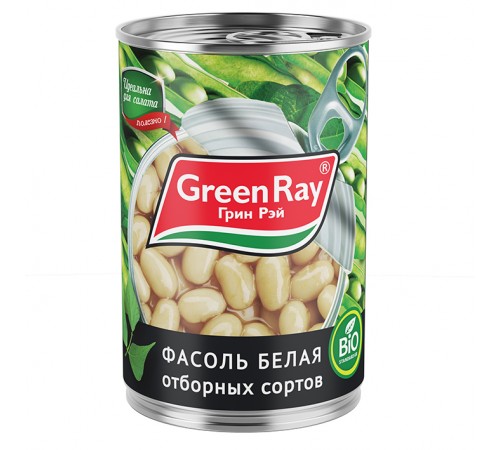 Фасоль Green Ray Белая натуральная (425 мл)