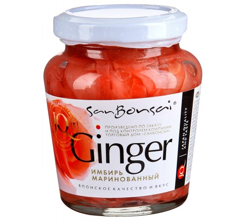 Имбирь SanBonsai Ginger маринованный (160 гр) ст/б