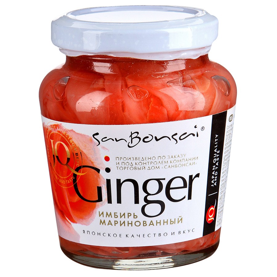 Имбирь SanBonsai Ginger маринованный (160 гр) ст/б купить с доставкой по  Владикавказу и России | Alania-Market