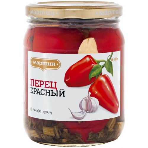 Перец красный Мартин Деликатесный (480 гр)
