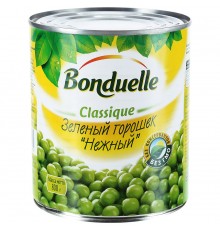 Горошек зеленый Bonduelle Нежный (800 гр)