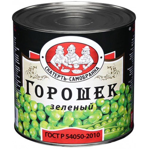 Горошек зеленый Скатерть-Самобранка (420 гр) ж/б