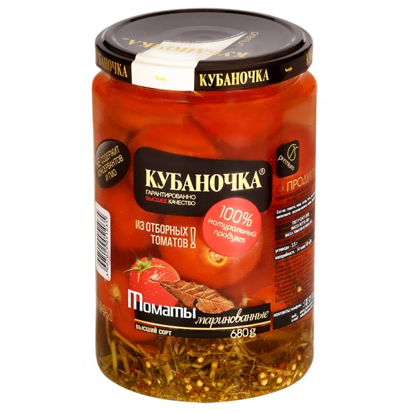 Помидоры Кубаночка маринованные (720 мл) Помидоры Кубаночка маринованные (720 мл)