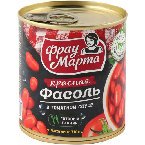 Фасоль красная в томатном соусе Фрау Марта (310 гр)