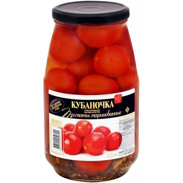 Томаты маринованные Кубаночка (1.5 кг) Томаты маринованные Кубаночка (1.5 кг)