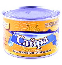 Сайра тихоокеанская Русский рыбный мир с добавлением масла (250 гр)