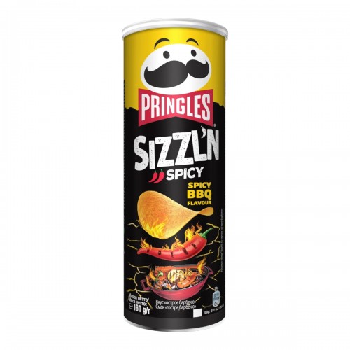 Чипсы рисовые Pringles Sizzl’n Spicy BBQ (160 гр)