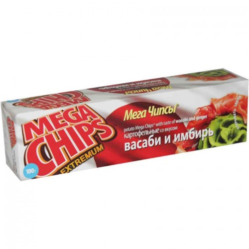 Чипсы Mega Chips Васаби и имбирь (100 гр)