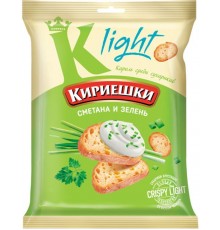 Сухарики Кириешки Light Сметана с зеленью (80 гр)
