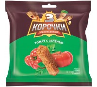 Сухарики ржаные Три корочки Томат с зеленью (100 гр)