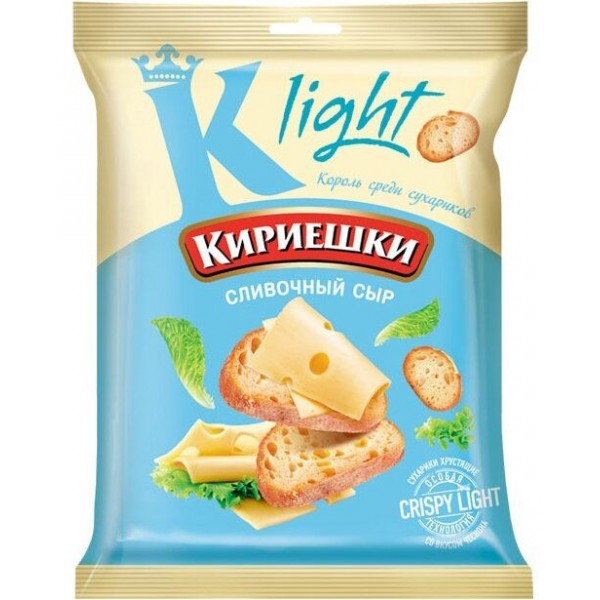 Сухарики Кириешки Light Сливочный сыр (80 гр) Сухарики Кириешки Light Сливочный сыр (80 гр)