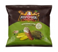 Сухарики ржаные Три корочки Малосольные огурцы + соус Тартар (60 гр)