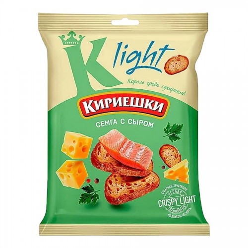 Сухарики Кириешки Light Семга с сыром (80 гр)
