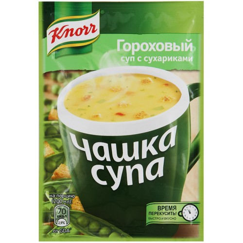 Суп Knorr Чашка супа Гороховый с сухариками (16 гр)