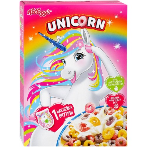 Готовый завтрак Unicorn Радужные колечки (195 гр)