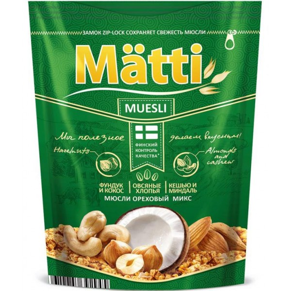 Мюсли Matti Ореховый микс (250 гр) Мюсли Matti Ореховый микс (250 гр)